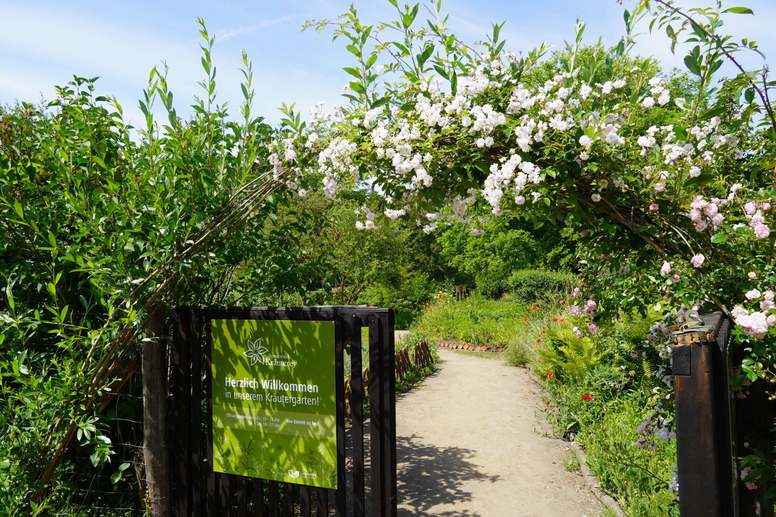 Eingangstor zum Kräutergarten Burg.