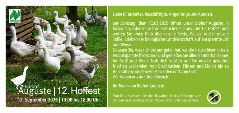 Biohoffest Einladung 2026